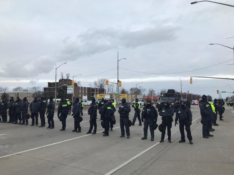 ‘Freedom convoy’ protests: Police have cleared a week-long protest at the Ambassador Bridge