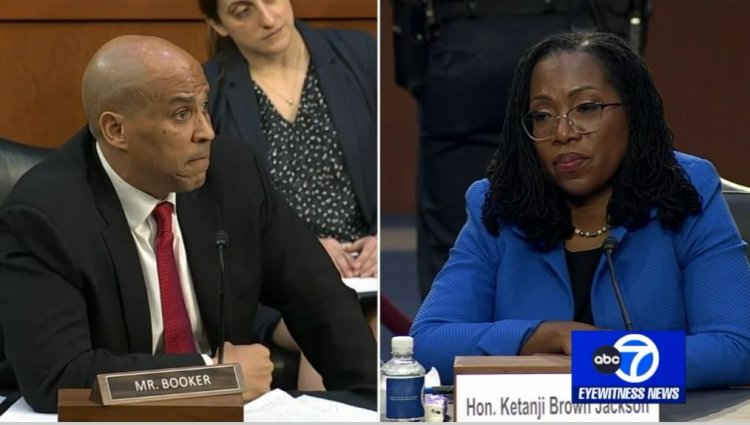 [VIDEO] Spartacus Sobs! Senator Booker Continues To Gush Over Ketanji Brown Jackson