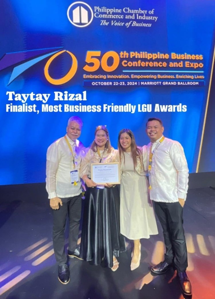 Most Business-Friendly LGU Awards -  Taytay Shines on the National Stage: