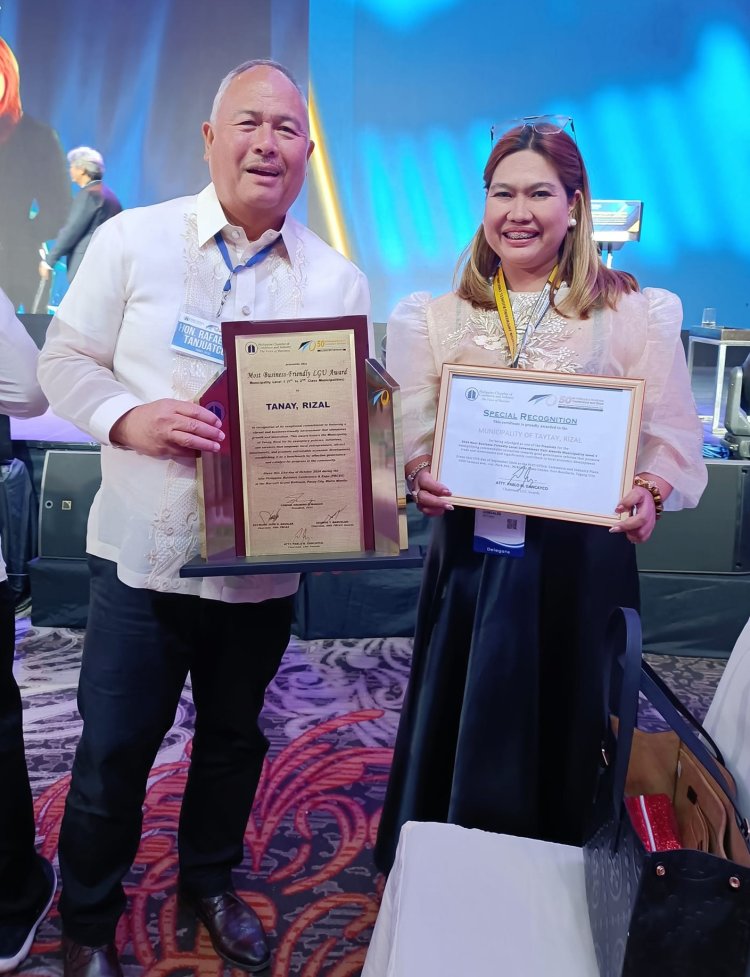 Most Business-Friendly LGU Awards -  Taytay Shines on the National Stage: